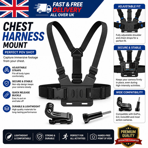 Chest mount harness for - chest,