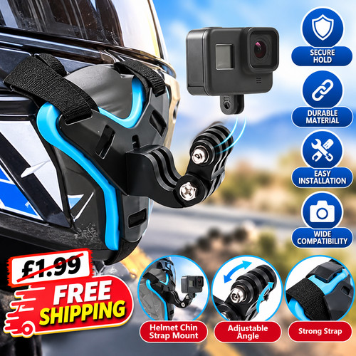 Motorcycle helmet chin - chin, strap