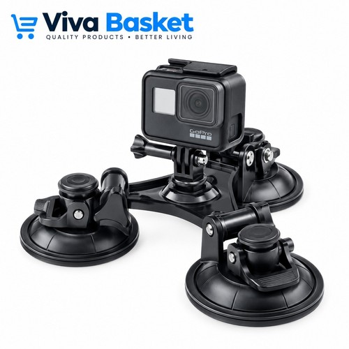 Triple suction cup car mount - suction,
